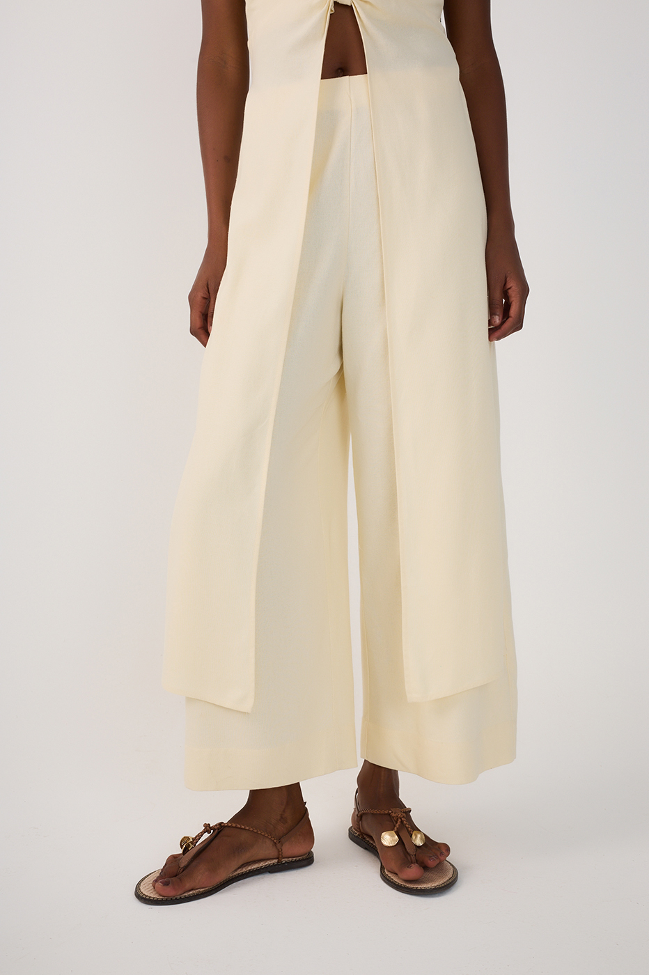 Linen Overlay Jumpsuit