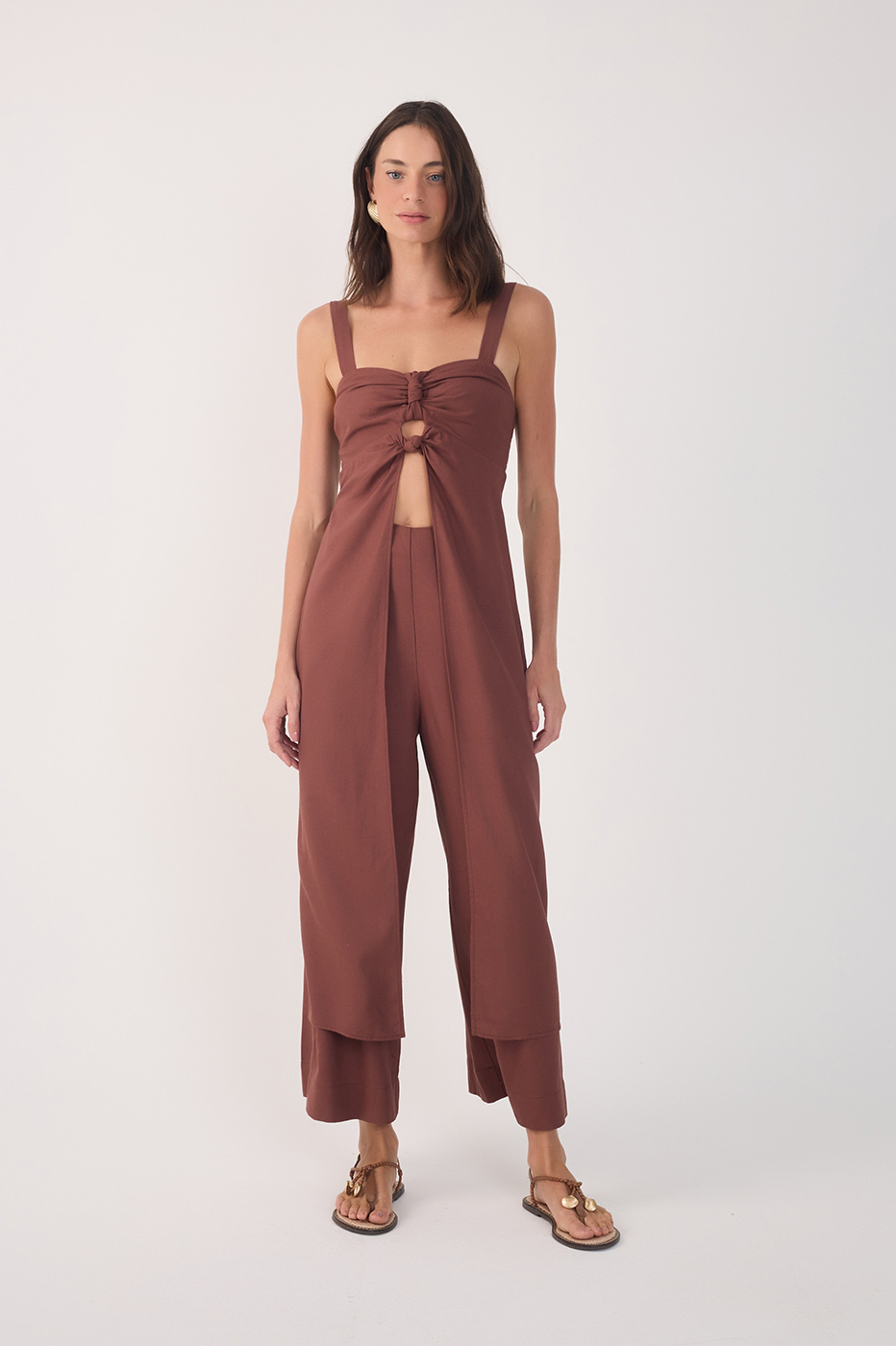 Linen Overlay Jumpsuit