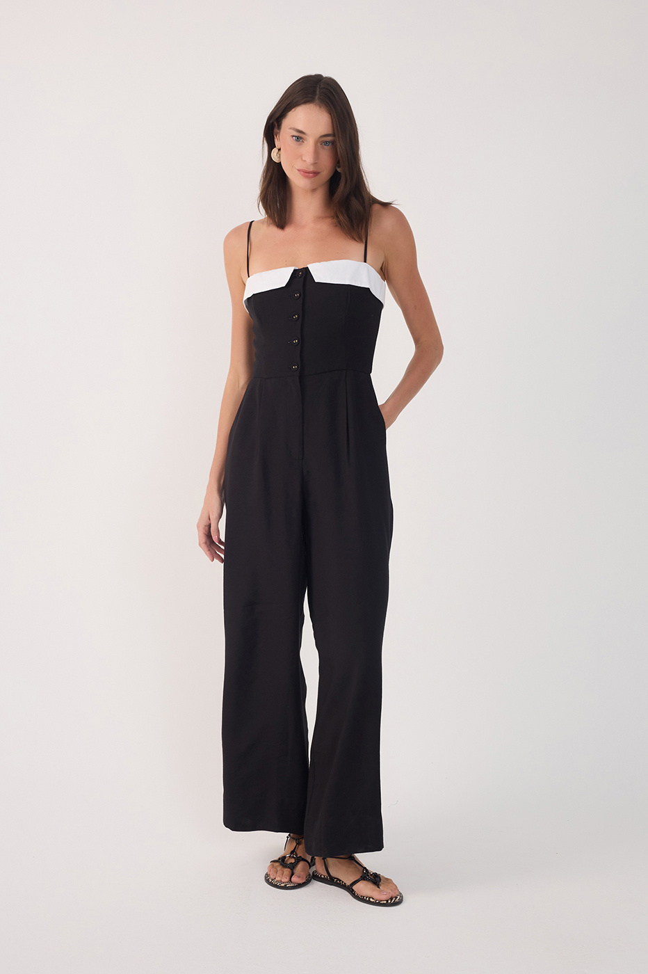 Cotton Yoke Jumpsuit
