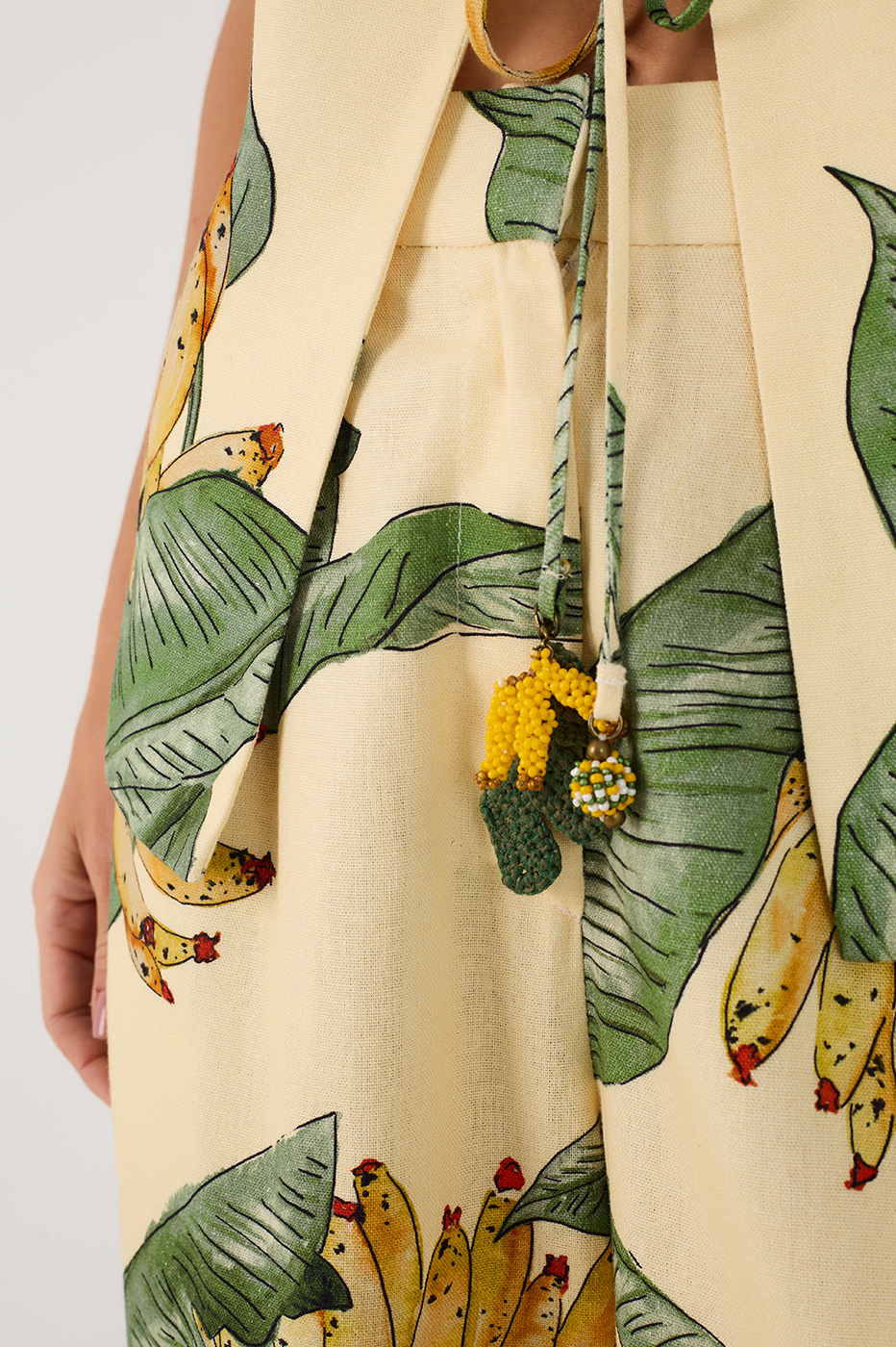 Paradise Print Linen Vest
