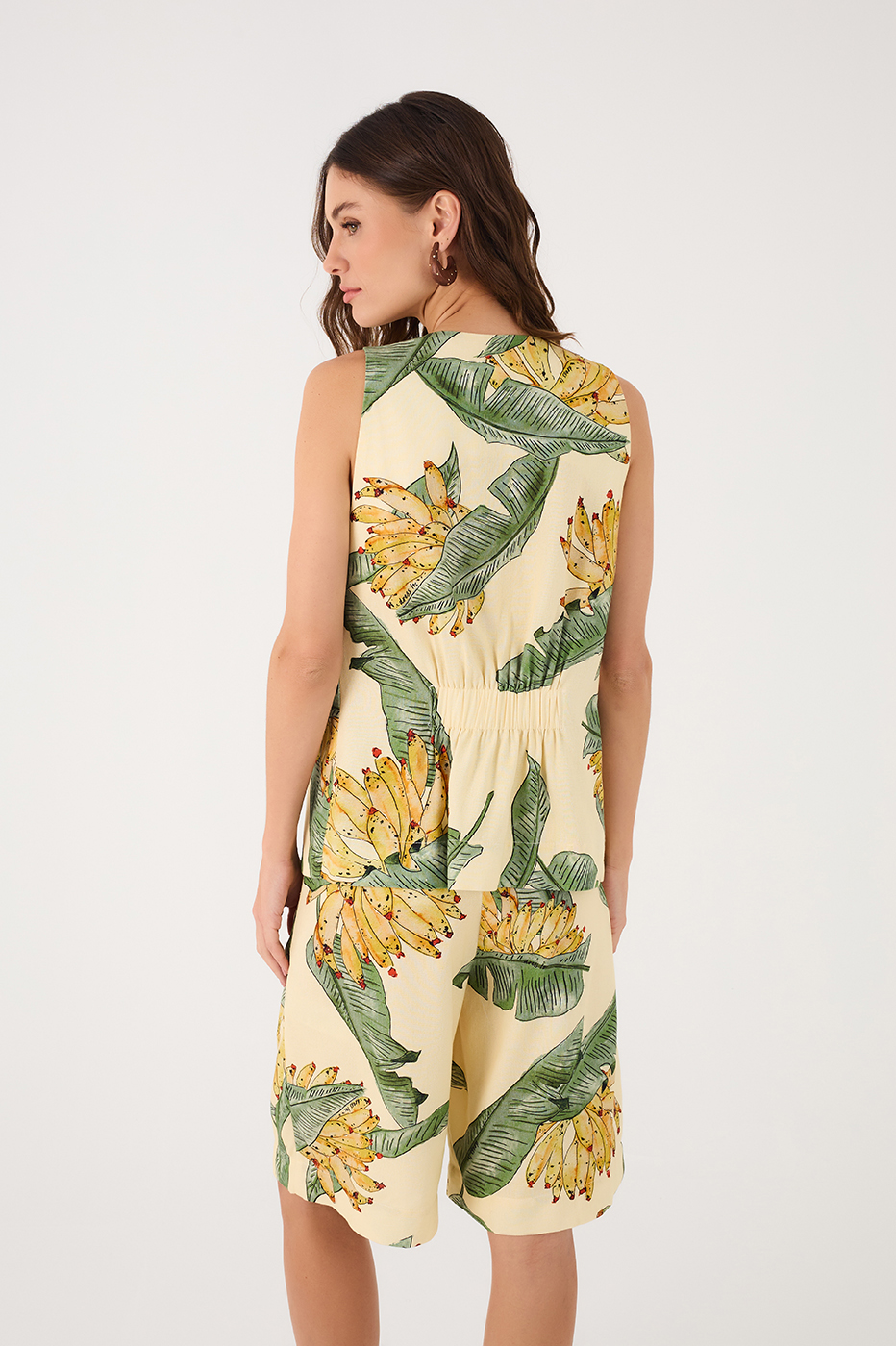 Paradise Print Linen Vest