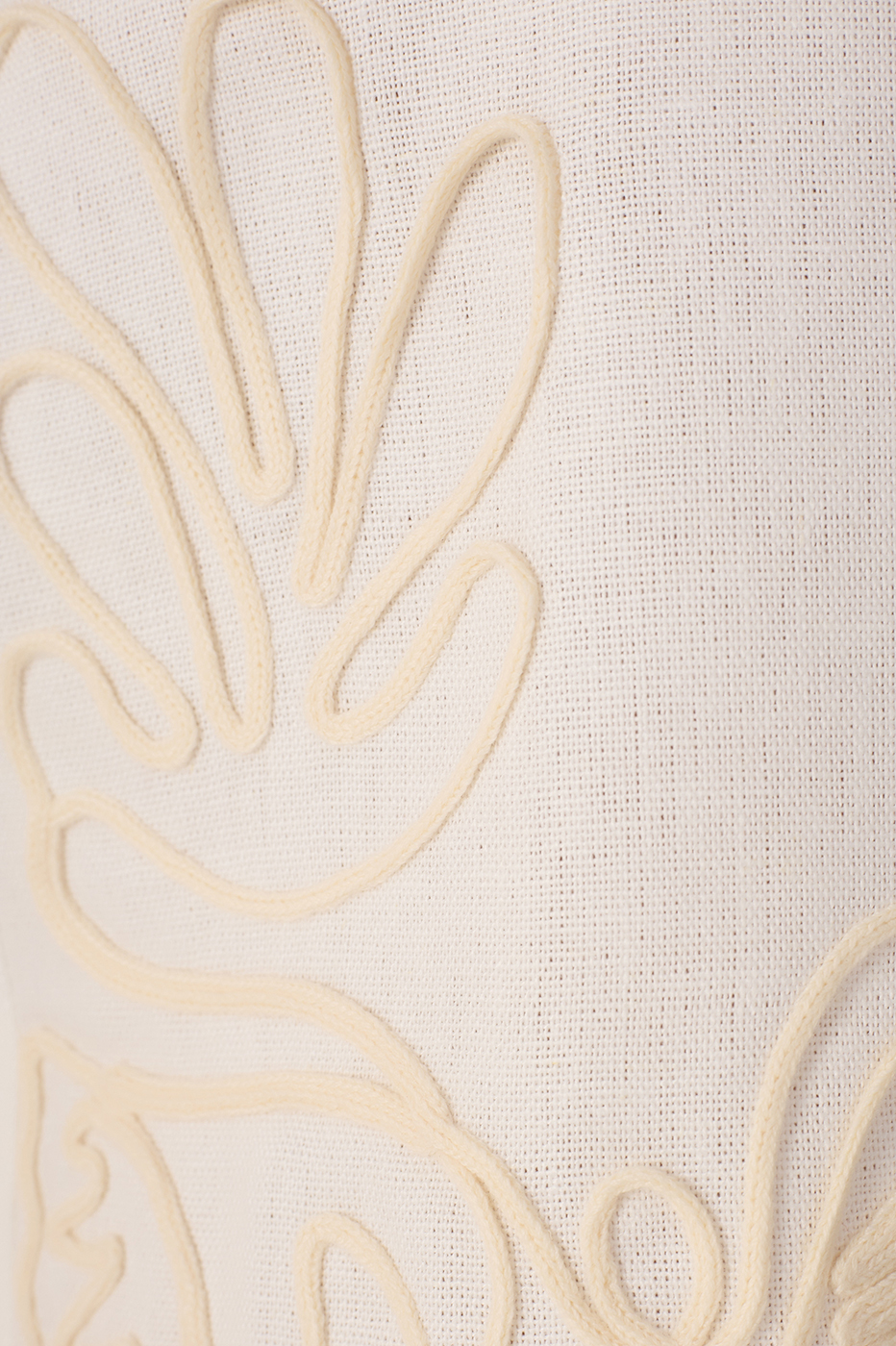 Off-White Embroidered Hem Linen Vest