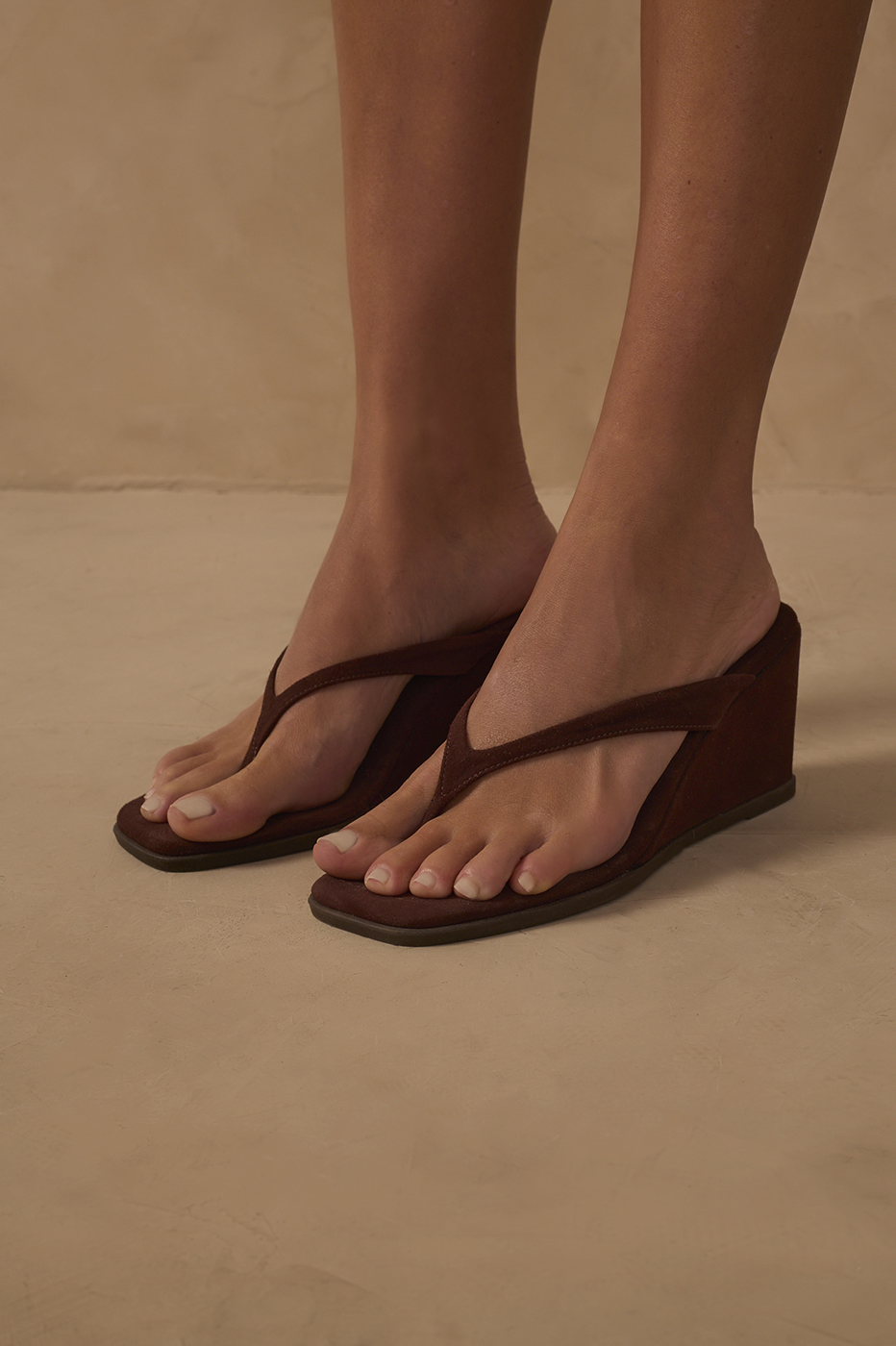 Brown Suede High Sandal