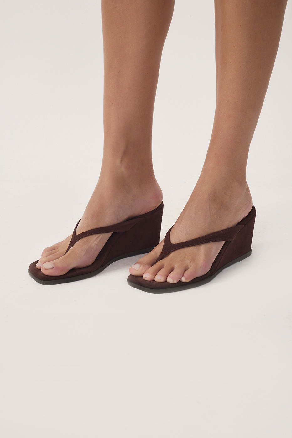 Brown Suede High Sandal