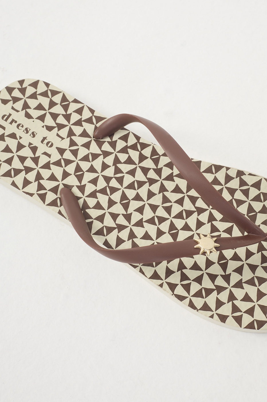 Brown Solar Tassel Flip-Flop