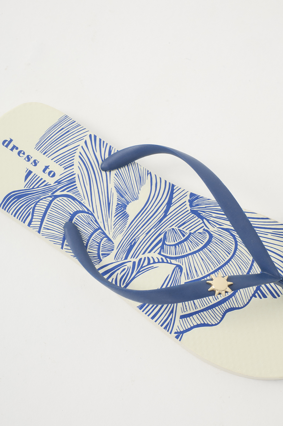 Blue Mergulho Tassel Flip-Flop