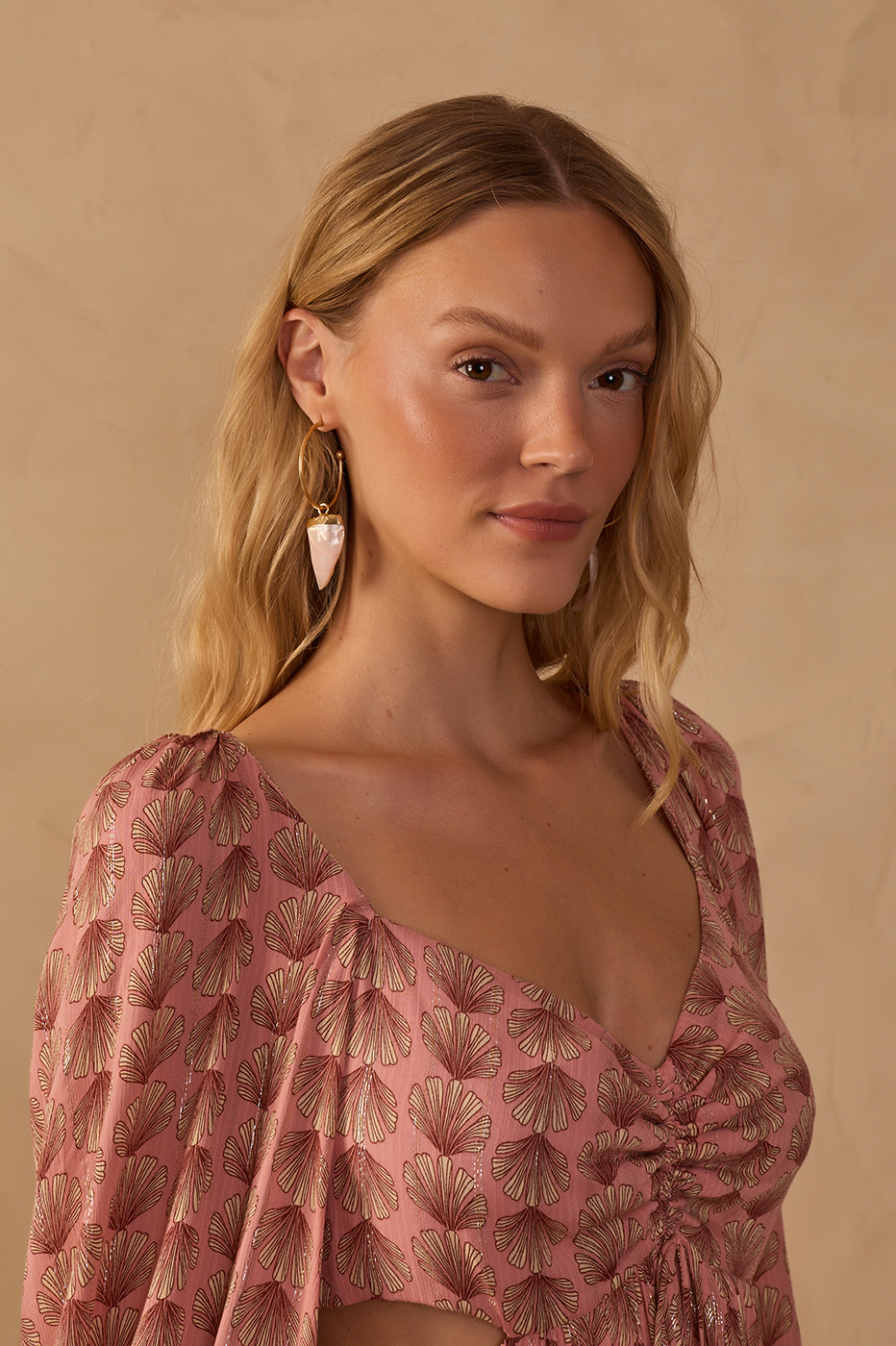 Sea Breeze Mother-of-Pearl Hoop Earrings