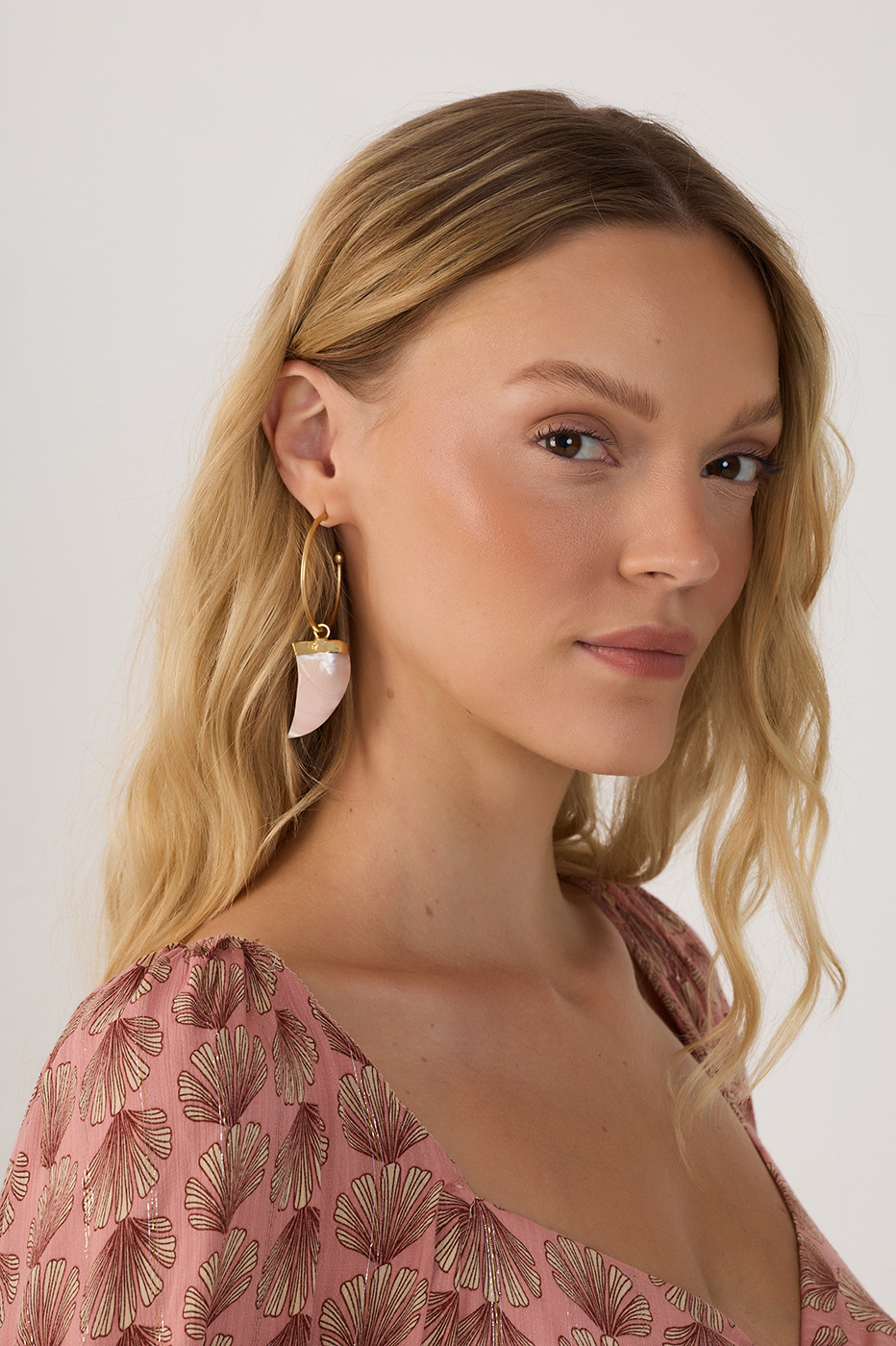 Sea Breeze Mother-of-Pearl Hoop Earrings