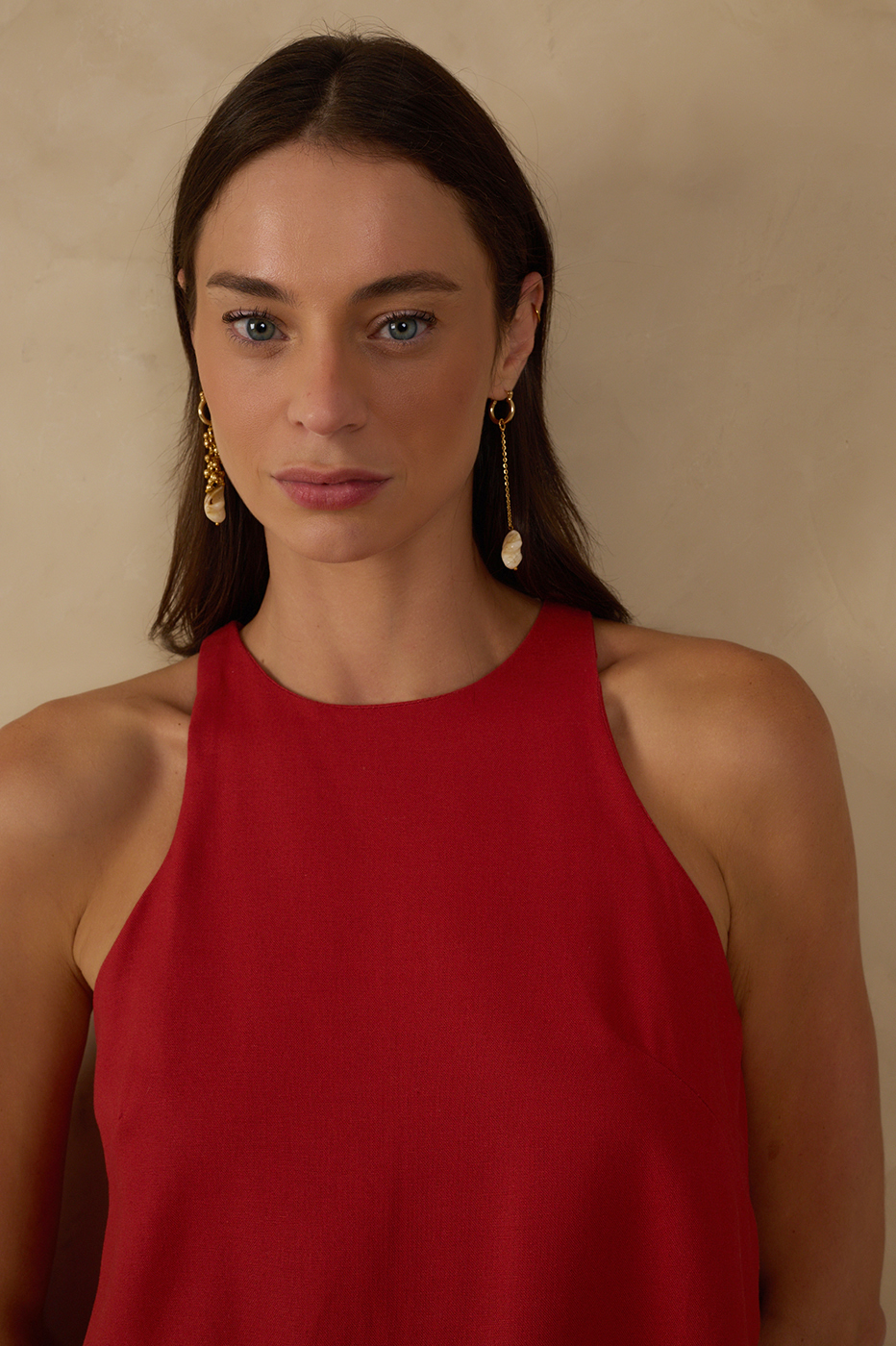 Asymmetric Mother-of-Pearl Earrings