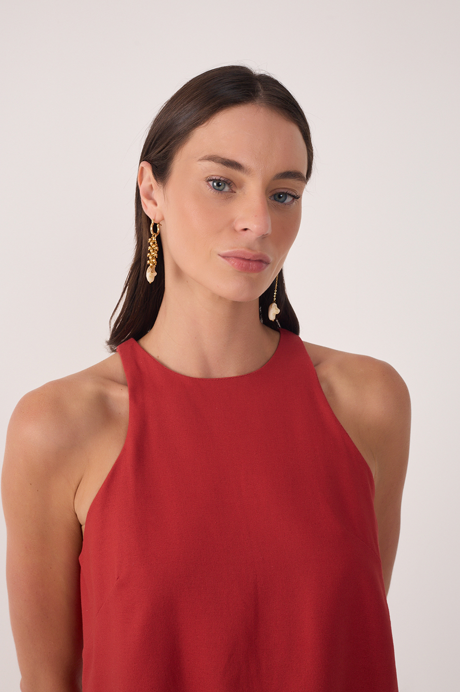 Asymmetric Mother-of-Pearl Earrings