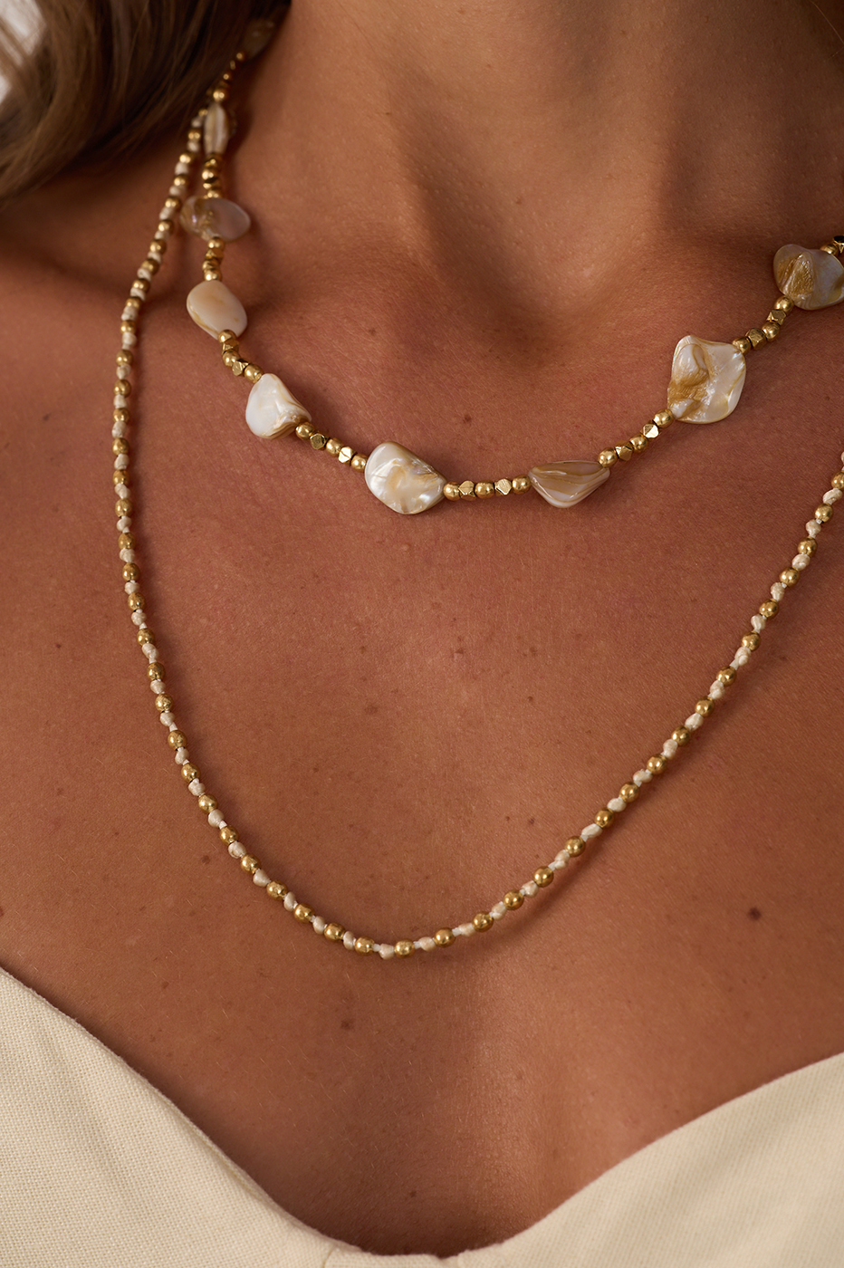 Double Mother-of-Pearl Necklace