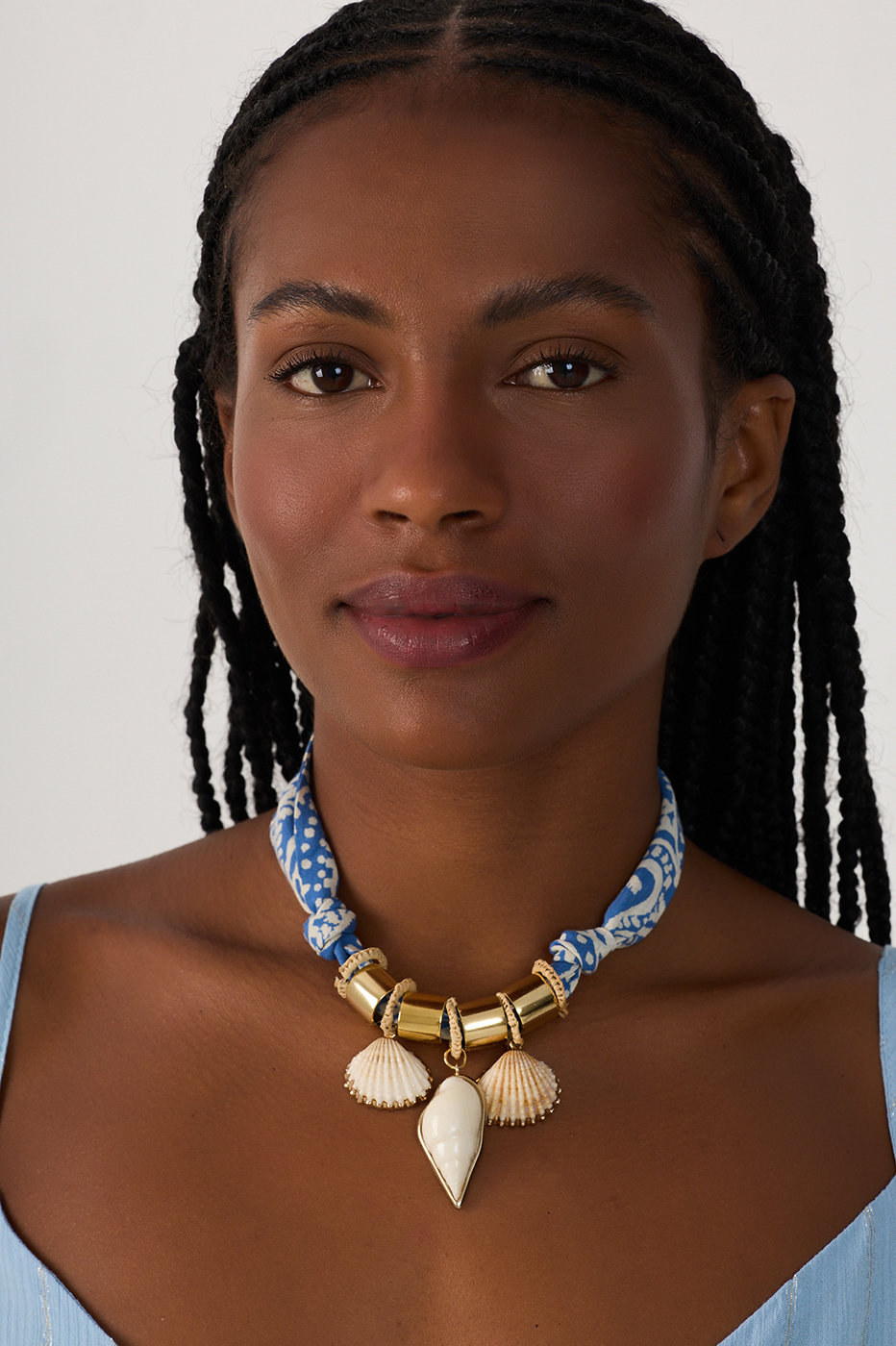 Serene Sky Scarf Necklace