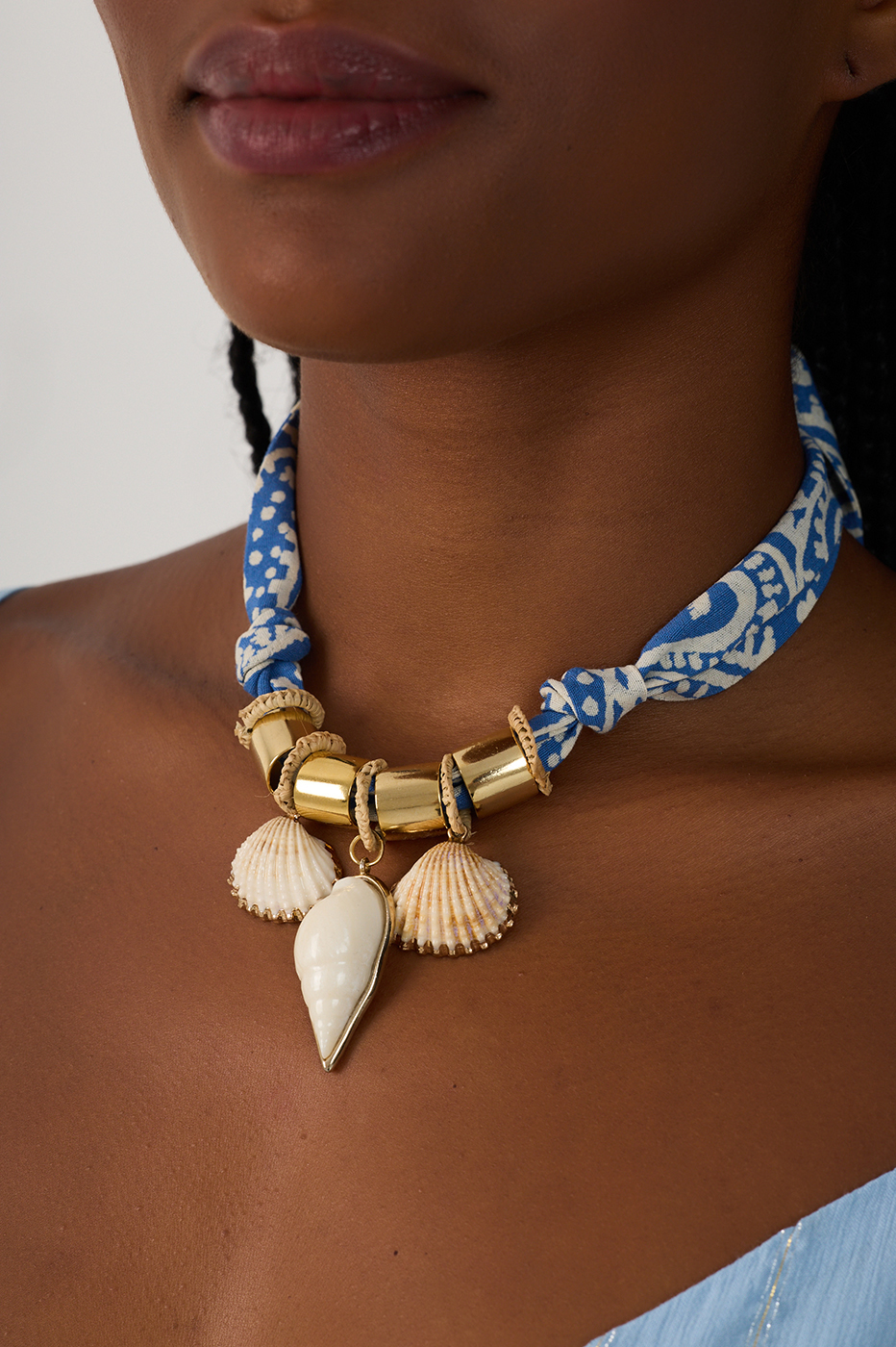 Serene Sky Scarf Necklace