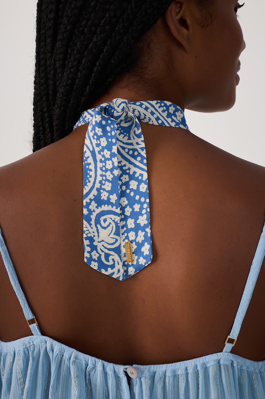 Serene Sky Scarf Necklace