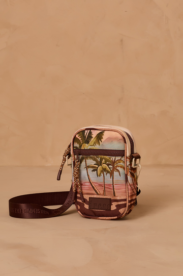 Crossbody Bag with Sunset Print