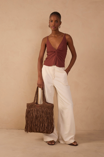 Fringe Straw Bag