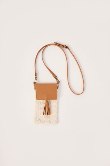 Ochre Crochet Crossbody Bag