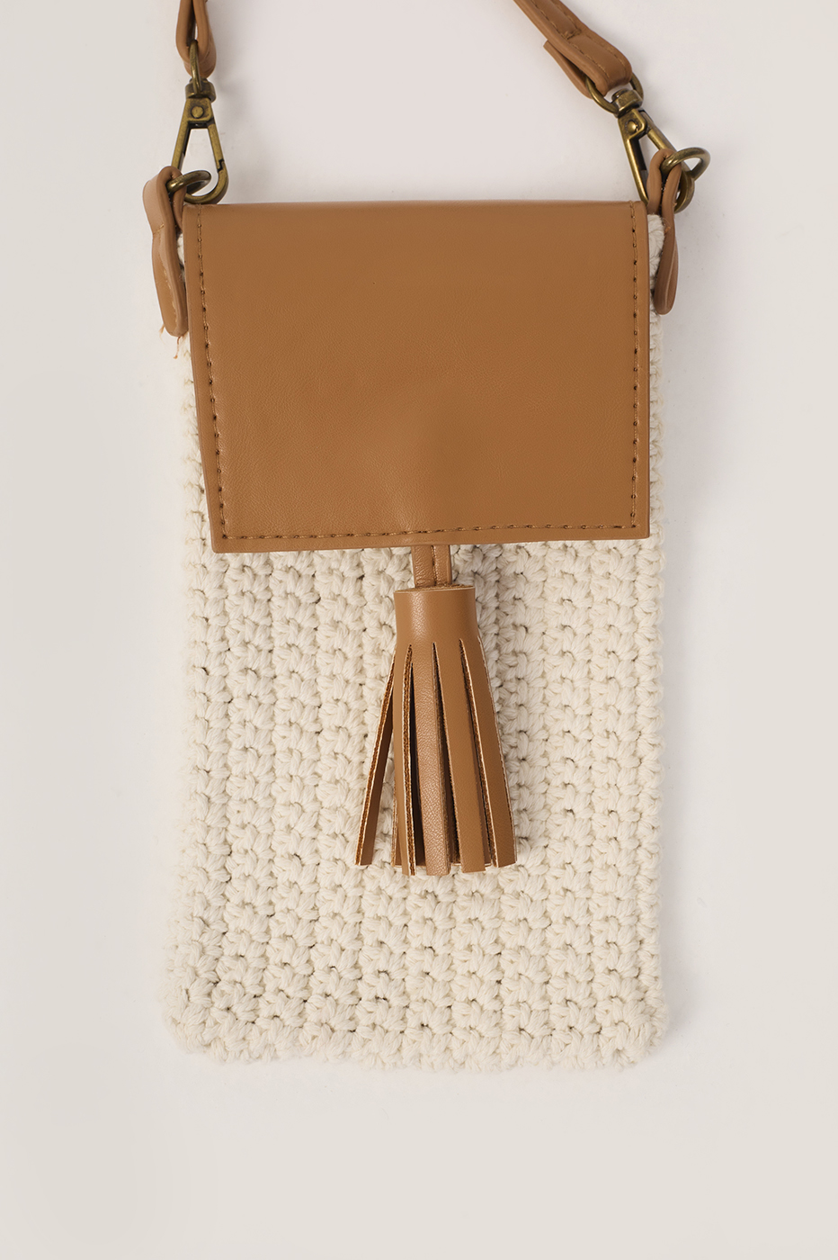 Ochre Crochet Crossbody Bag