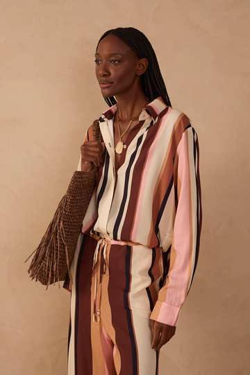 Multicolor Dunas Stripes Buttoned Shirt