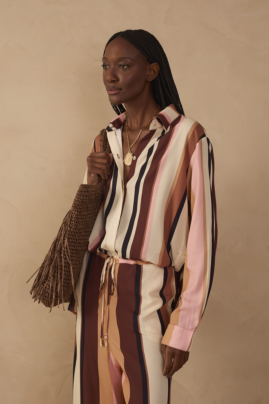 Multicolor Dunas Stripes Buttoned Shirt