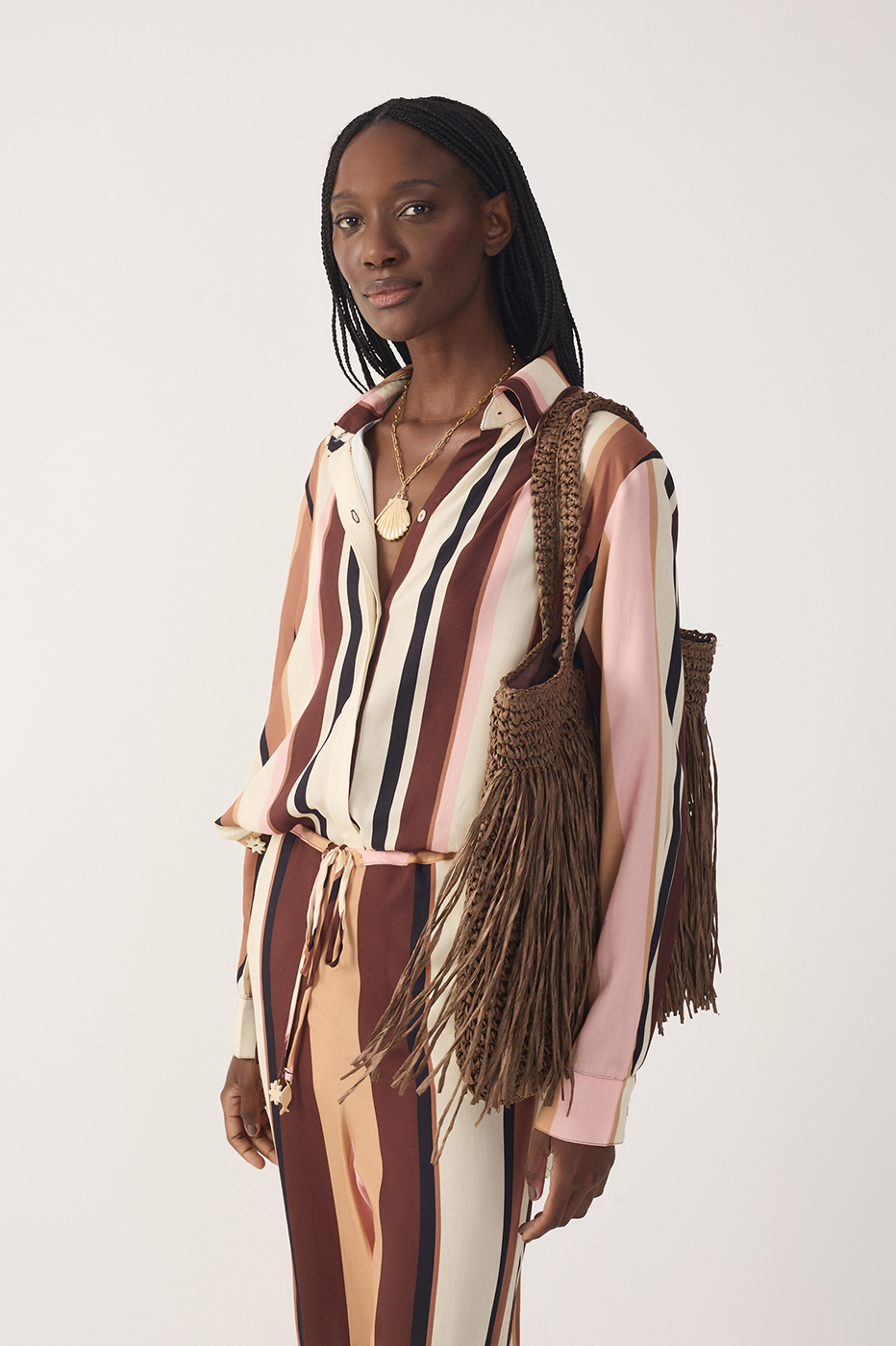 Multicolor Dunas Stripes Buttoned Shirt