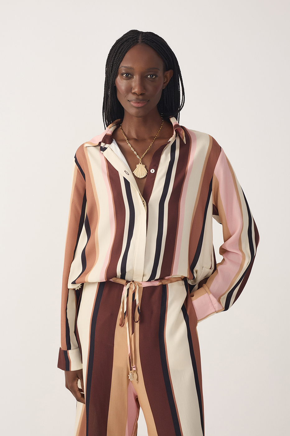Multicolor Dunas Stripes Buttoned Shirt