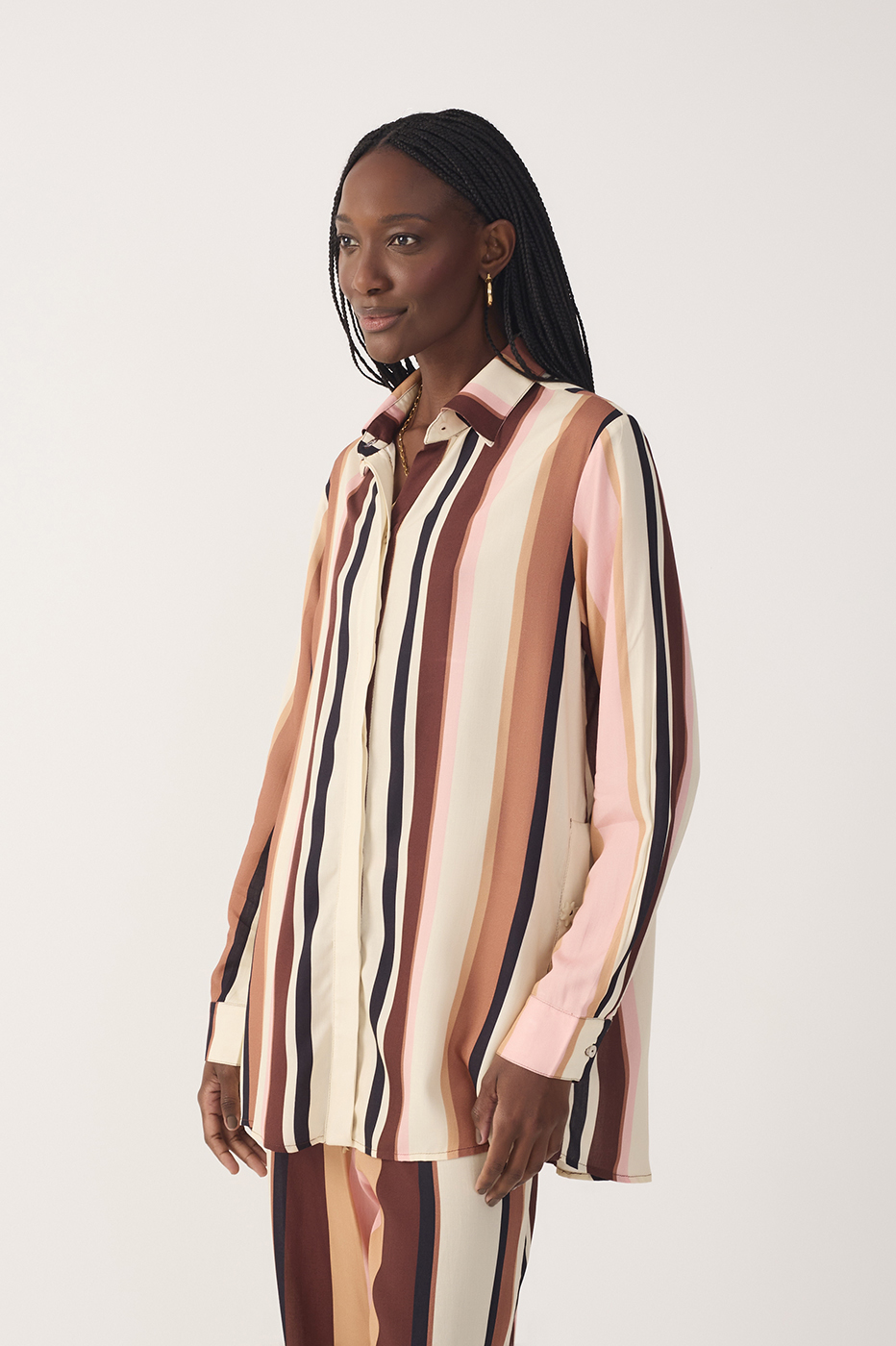 Multicolor Dunas Stripes Buttoned Shirt