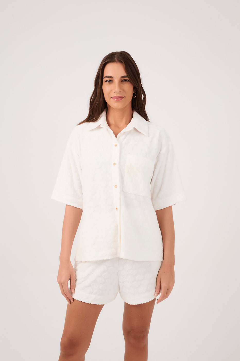 Off-White Buttoned Pocket Shell Shirt