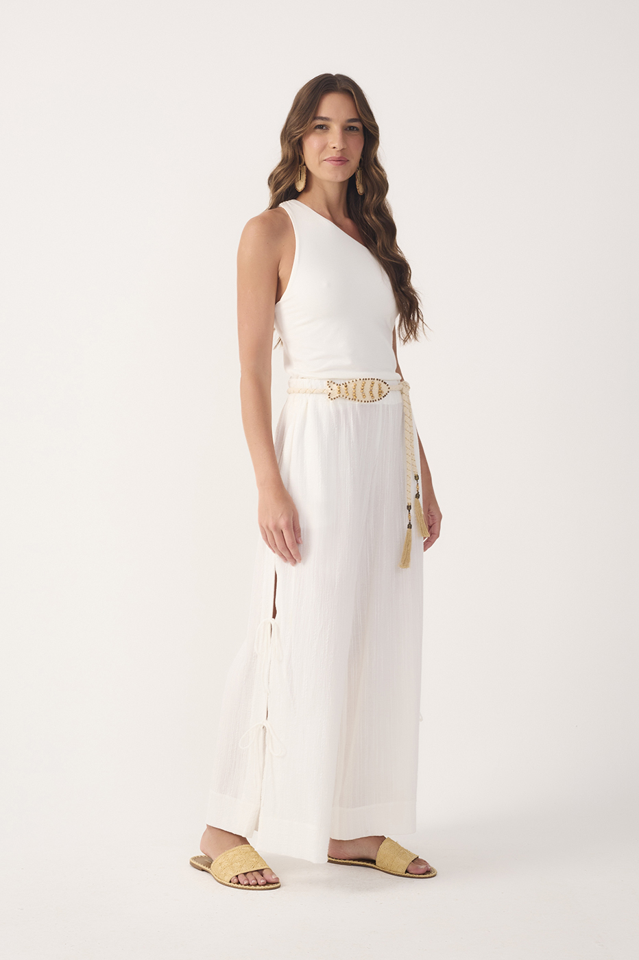 Off-White Side Ties Belted Pants