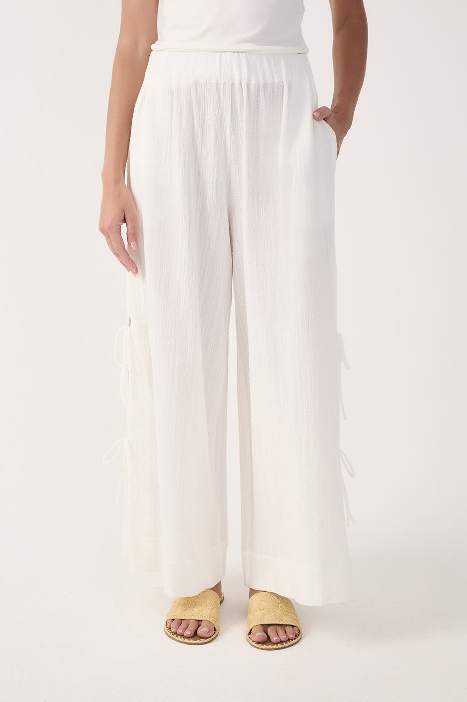 Off-White Side Ties Belted Pants