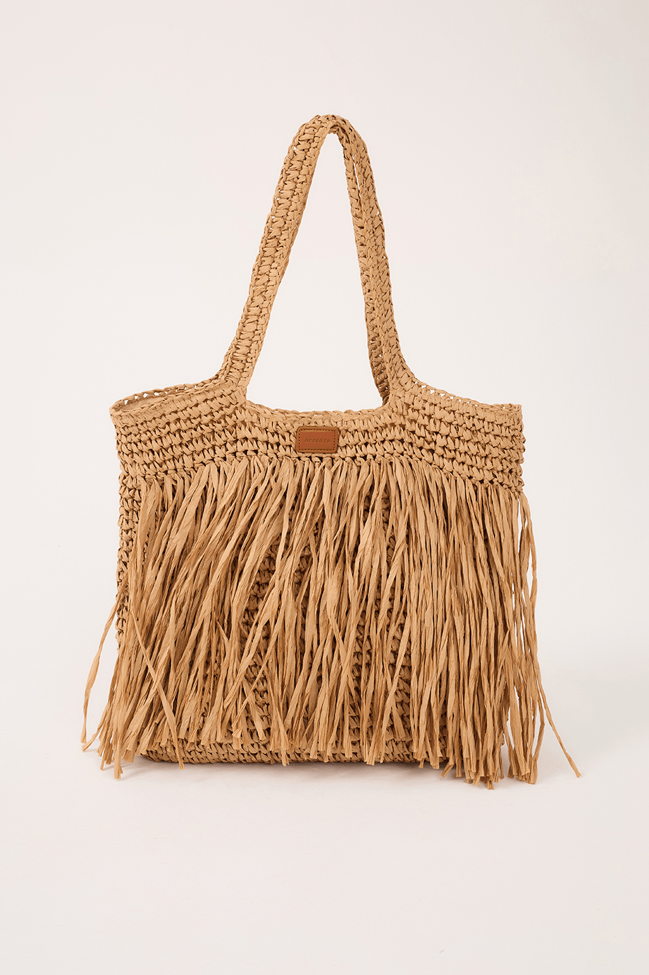Straw Bag with Fringes