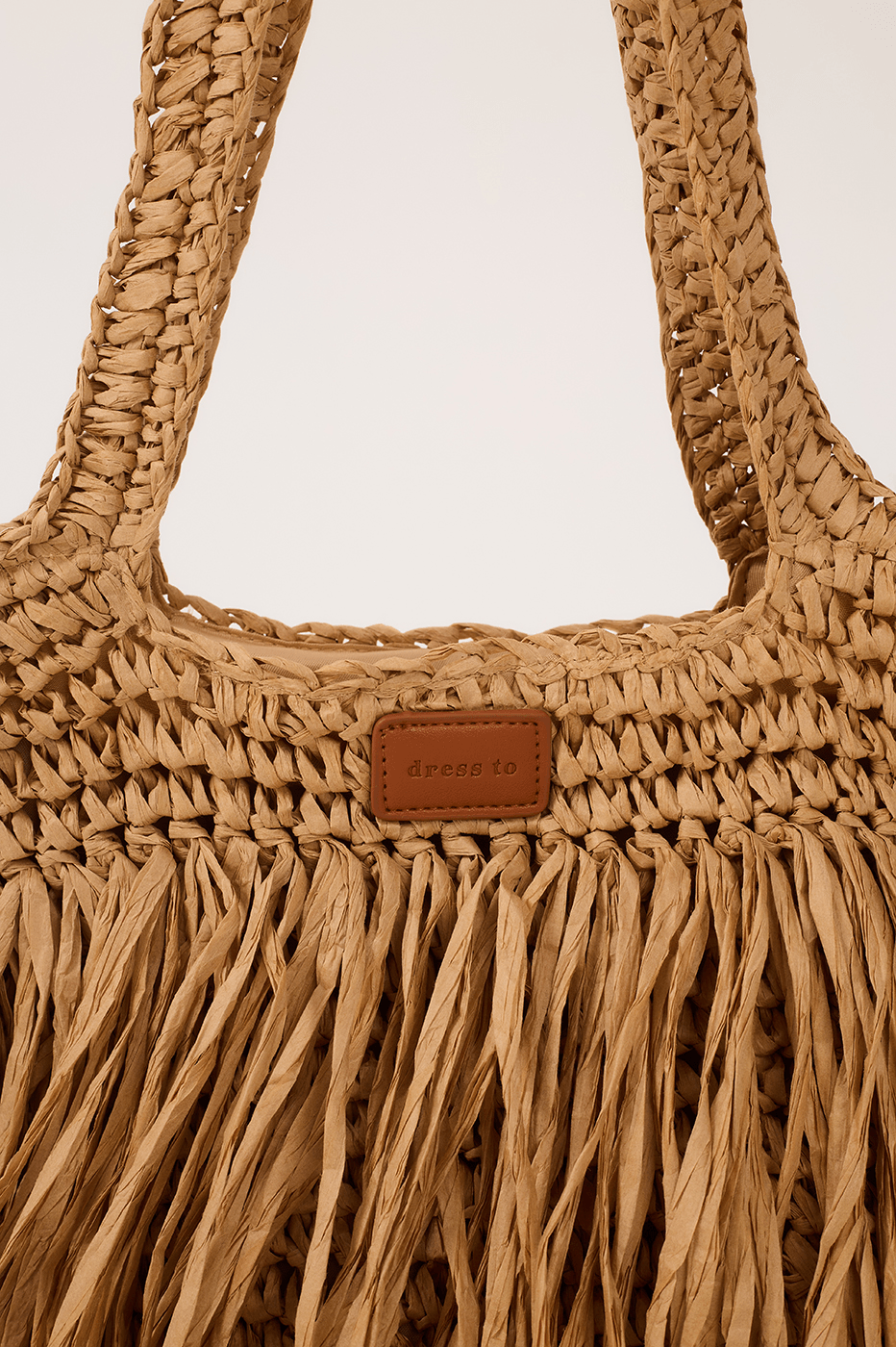 Straw Bag with Fringes