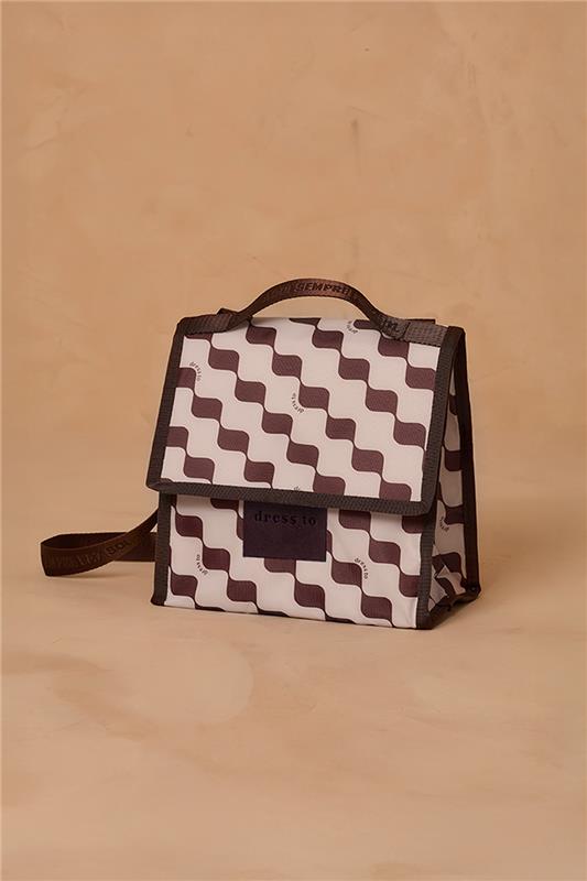 Brown Bossa Nova Handle Strap Insulated Lunch Bag