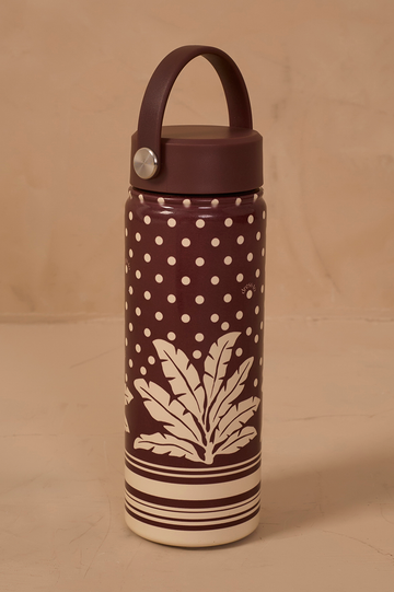 Brown Palma Handle 22oz Insulated Water Bottle