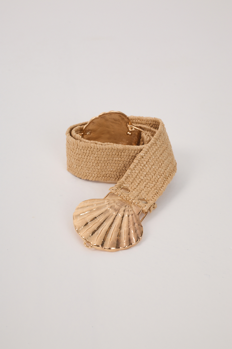 Beige Scallop Shell Belt