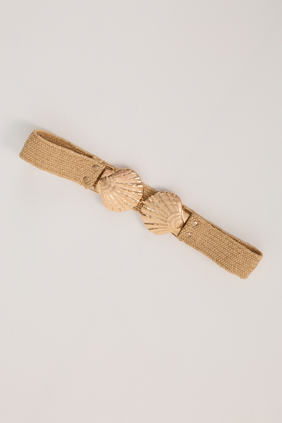 Beige Scallop Shell Belt