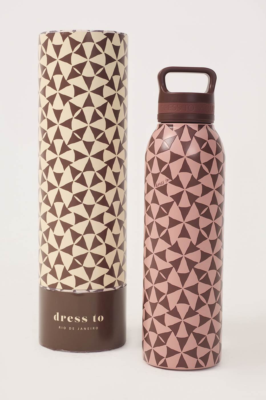Pink Solar Handle 25oz Insulated Water Bottle