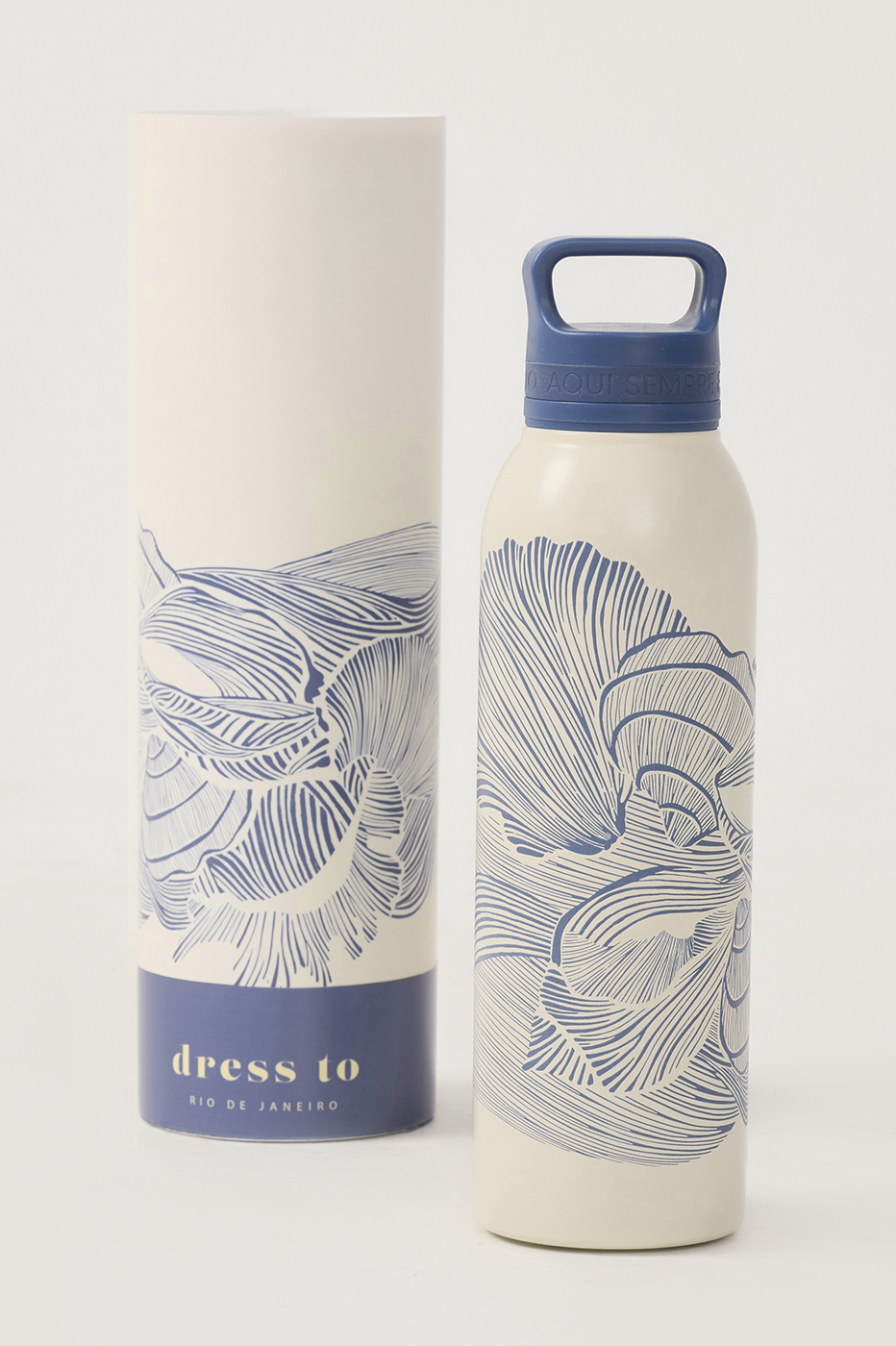 Blue Mergulho Handle 25oz Insulated Water Bottle