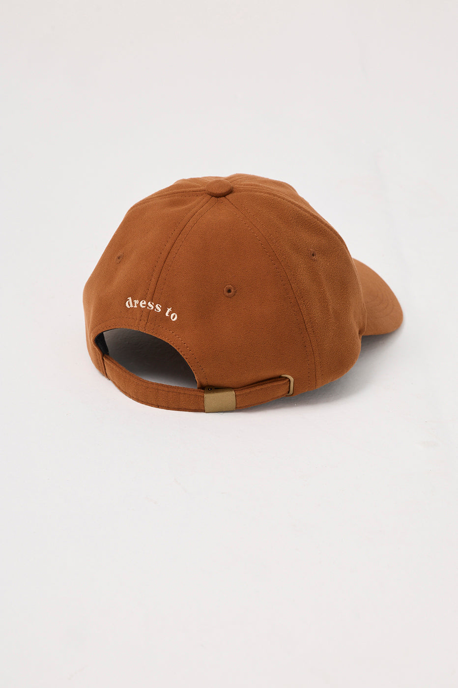 Brown Poente Embroidered Suede Cap