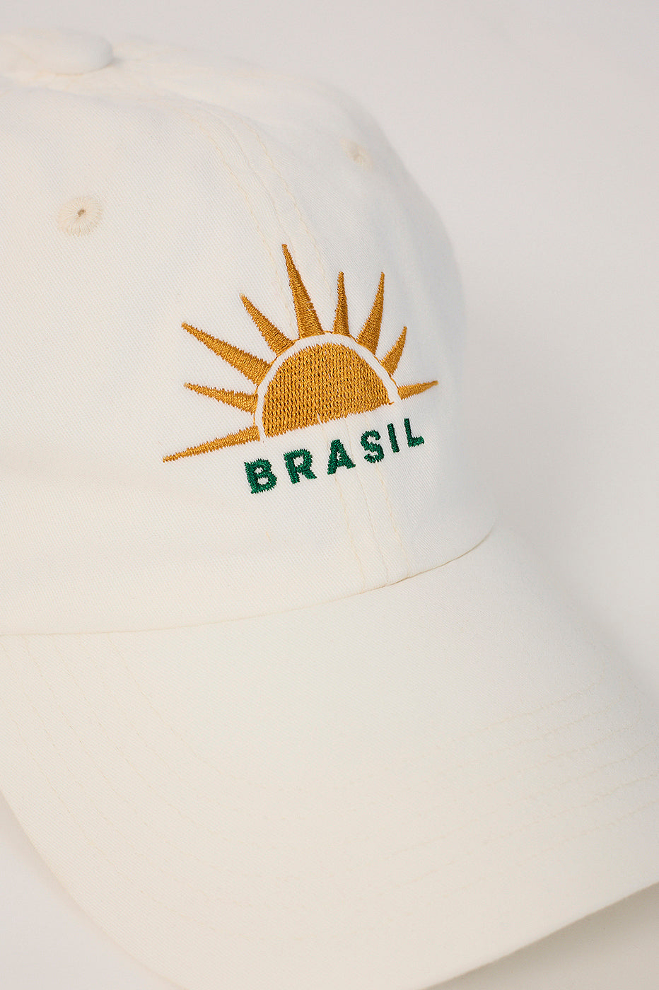 Off-White Brazil Embroidered Cotton Cap