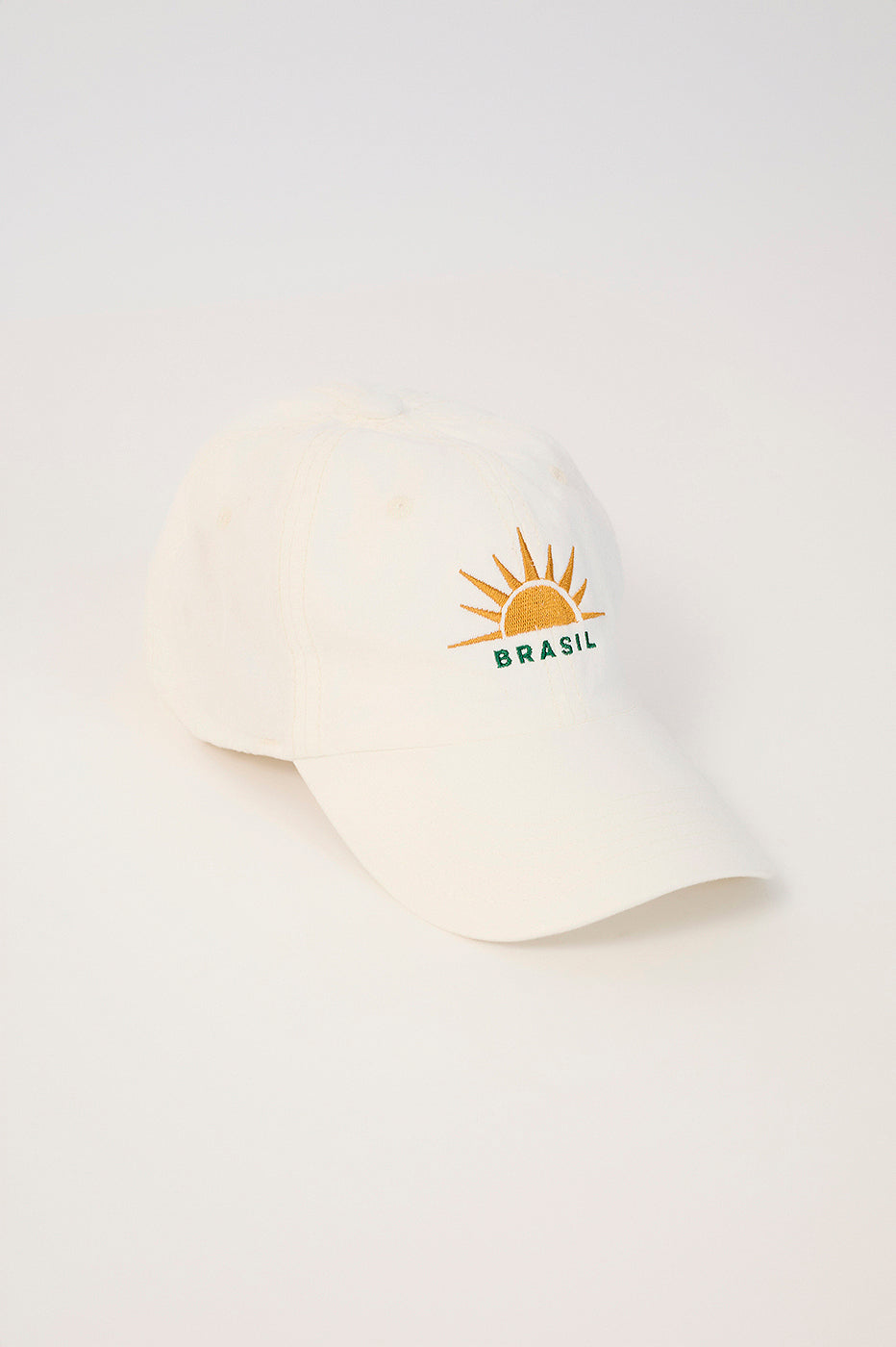Off-White Brazil Embroidered Cotton Cap