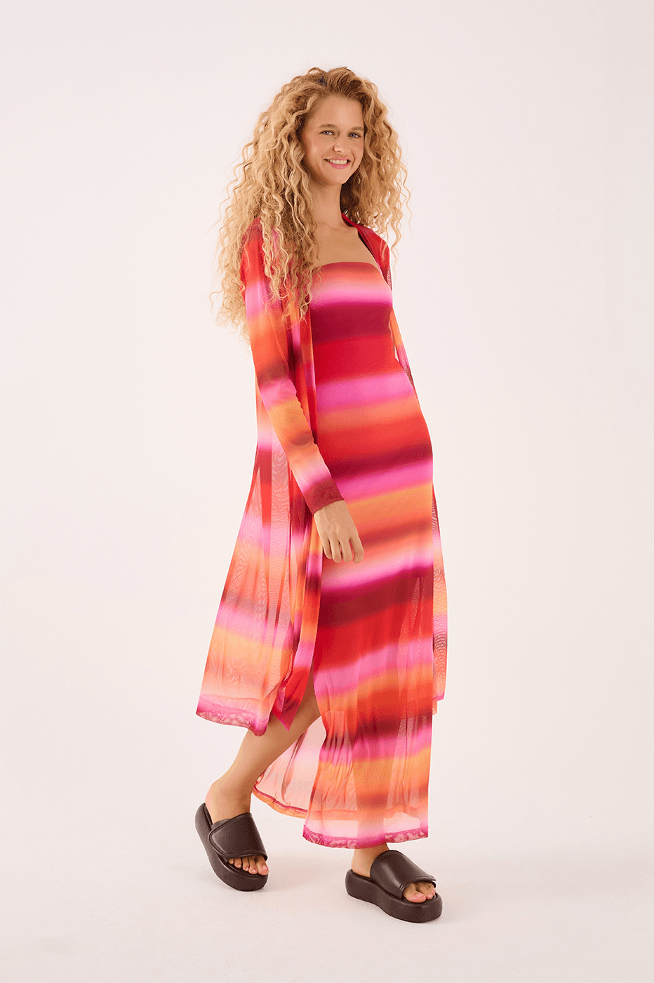 Tarde Print Tulle Cardigan