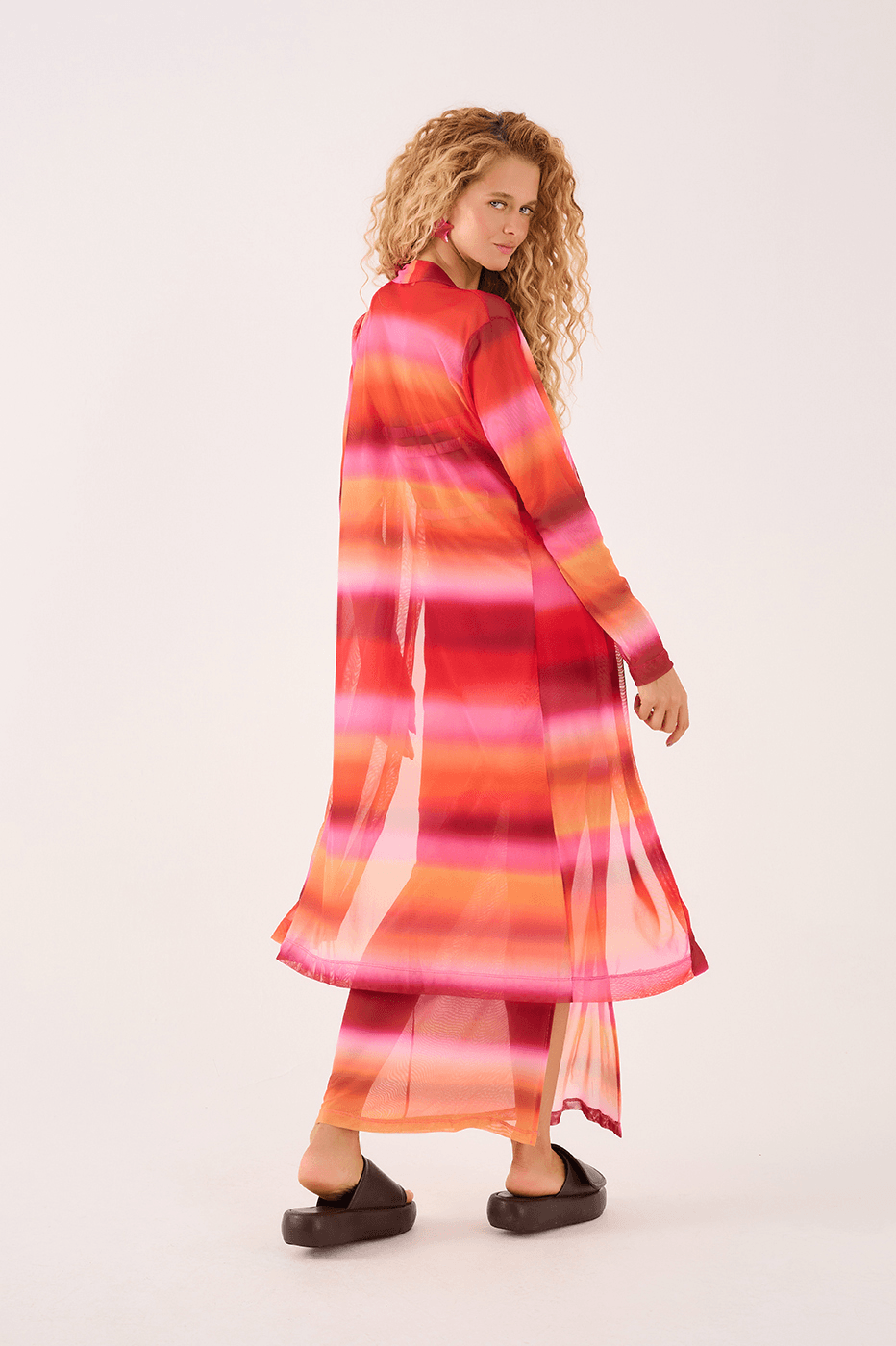 Tarde Print Tulle Cardigan