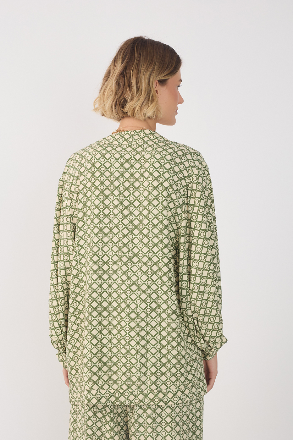 Green Amanhecer V Neck Belted Kimono